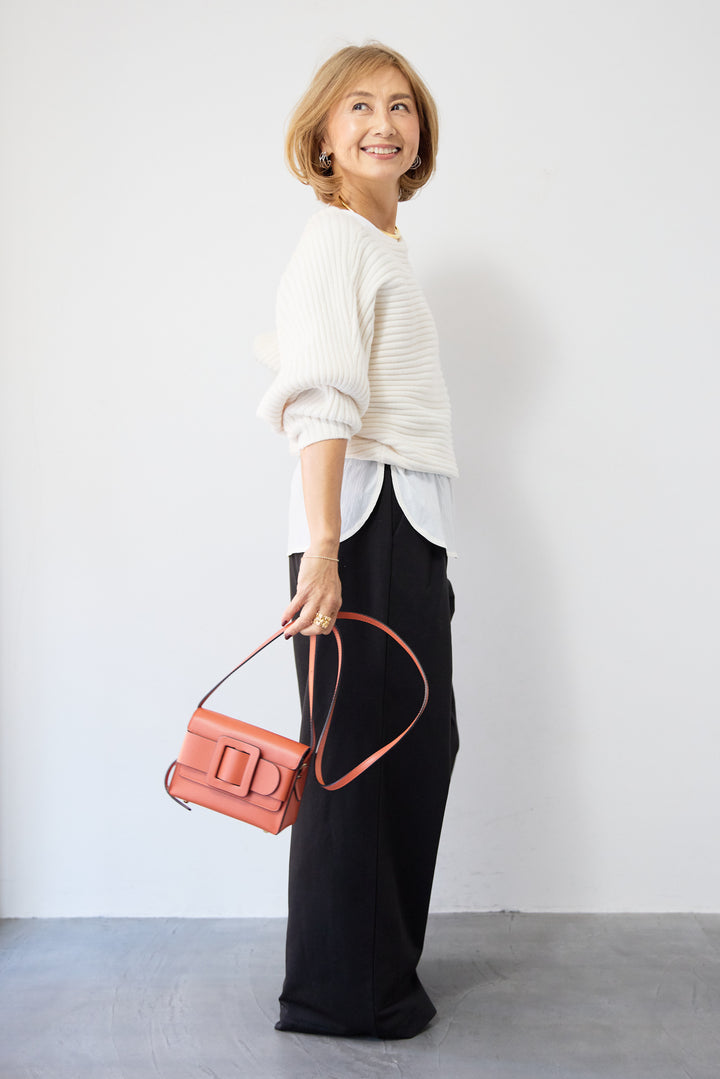 ジャージー・2タックワイドパンツ