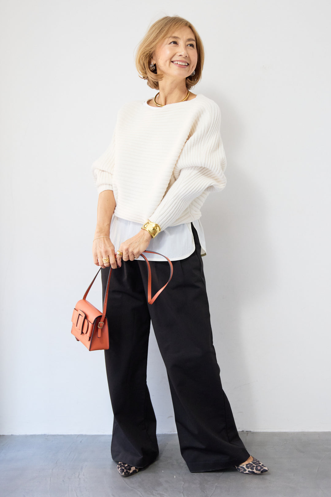 ジャージー・2タックワイドパンツ