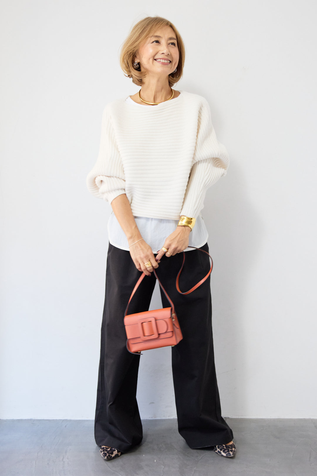 ジャージー・2タックワイドパンツ