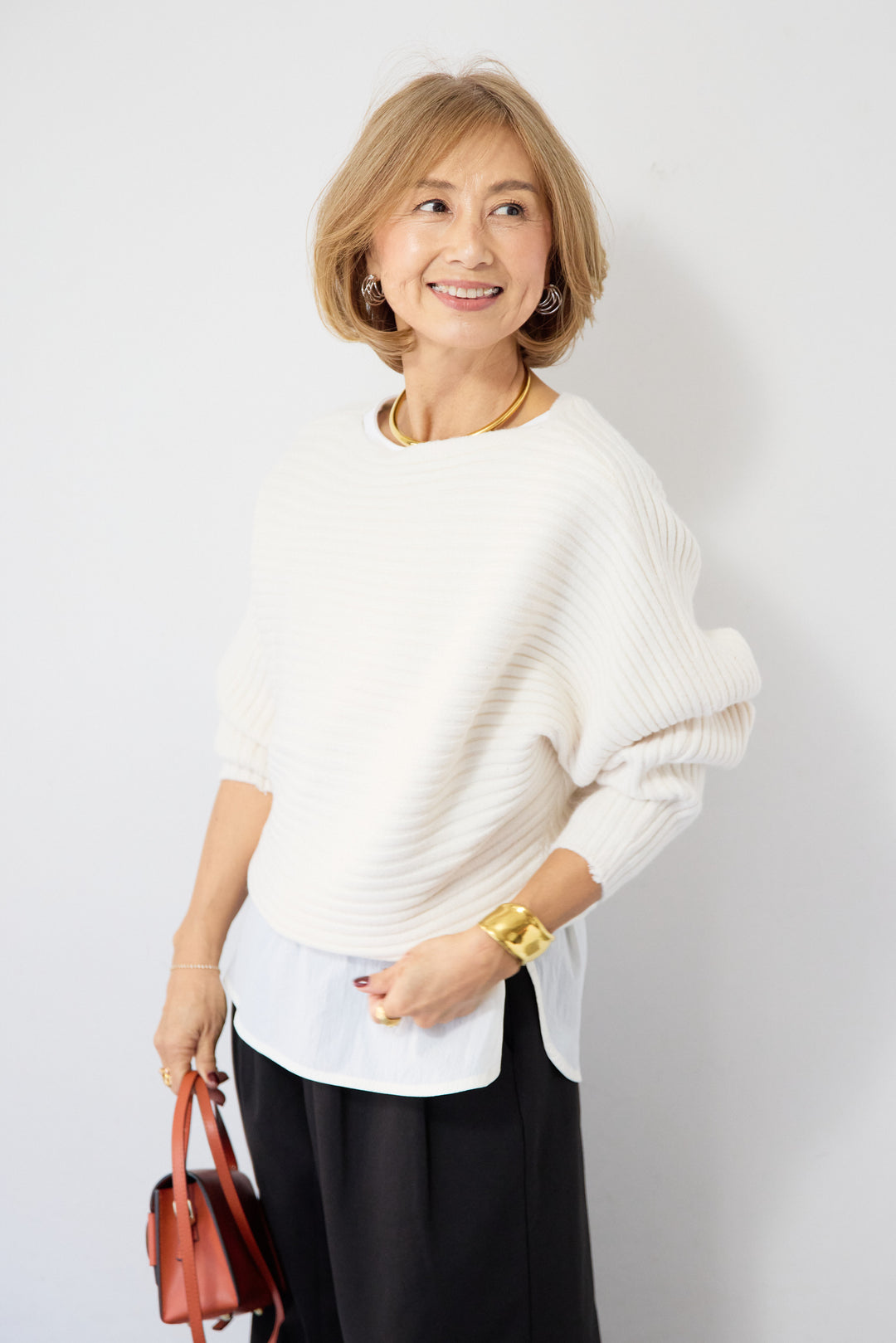 ジャージー・2タックワイドパンツ