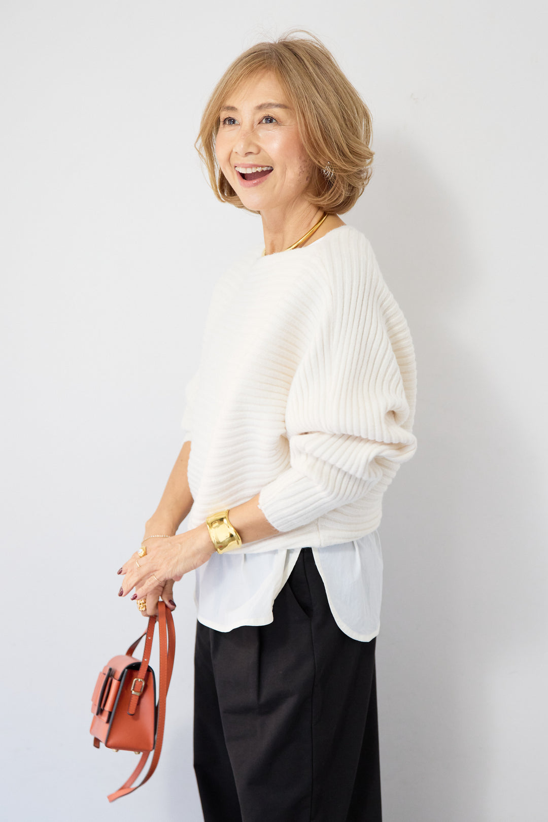 ジャージー・2タックワイドパンツ