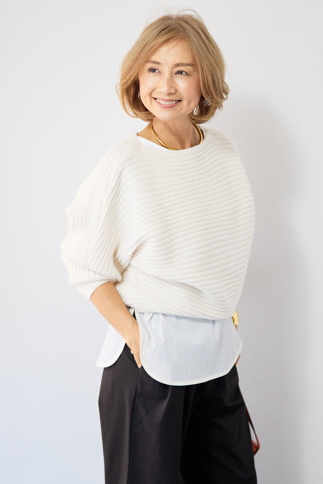 ジャージー・2タックワイドパンツ