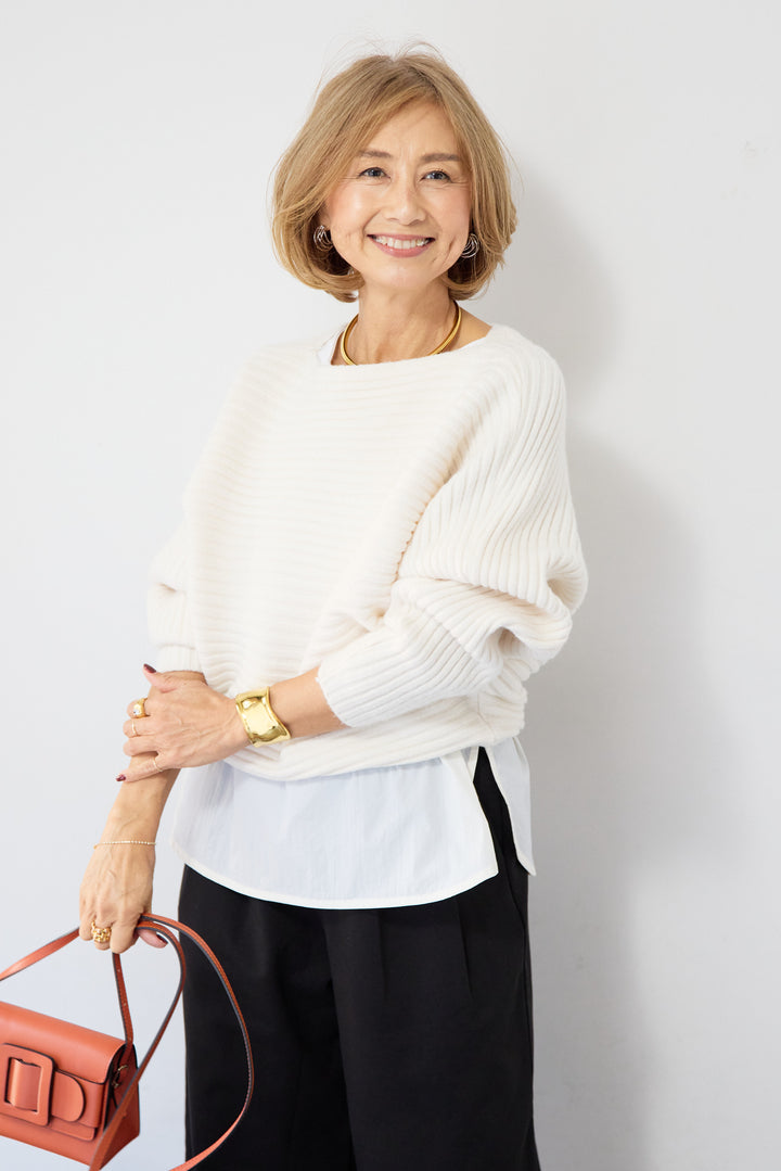 ジャージー・2タックワイドパンツ