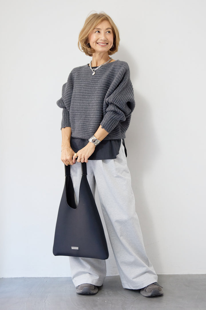 ジャージー・2タックワイドパンツ