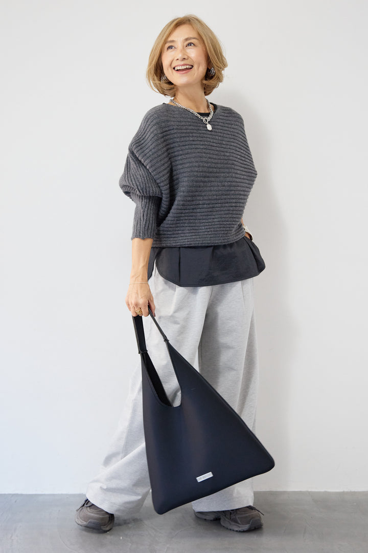 ジャージー・2タックワイドパンツ