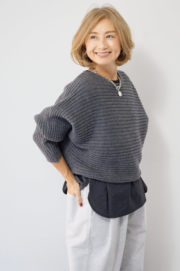 ジャージー・2タックワイドパンツ