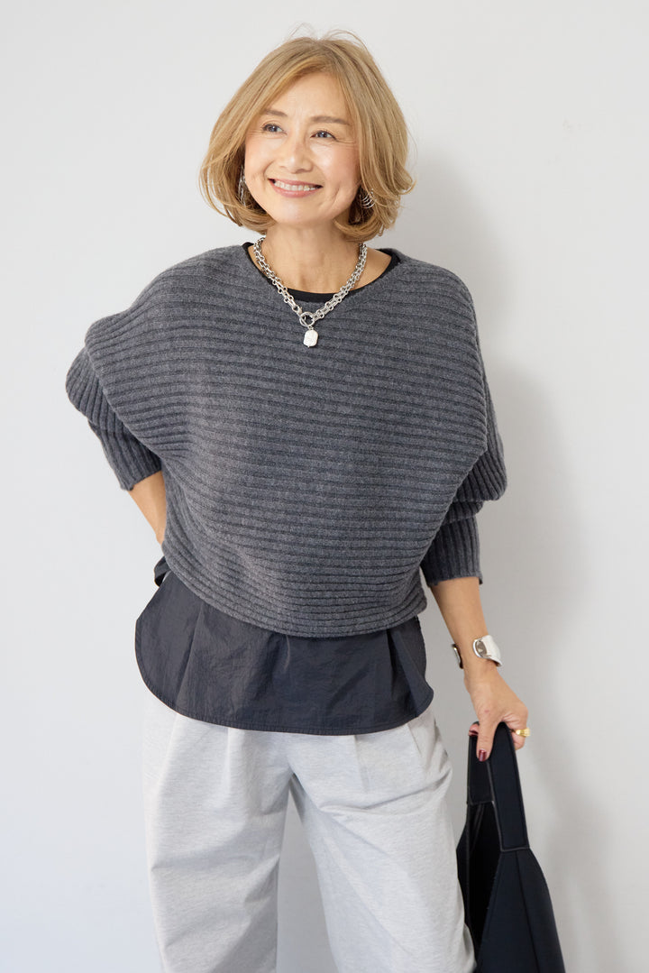 ジャージー・2タックワイドパンツ