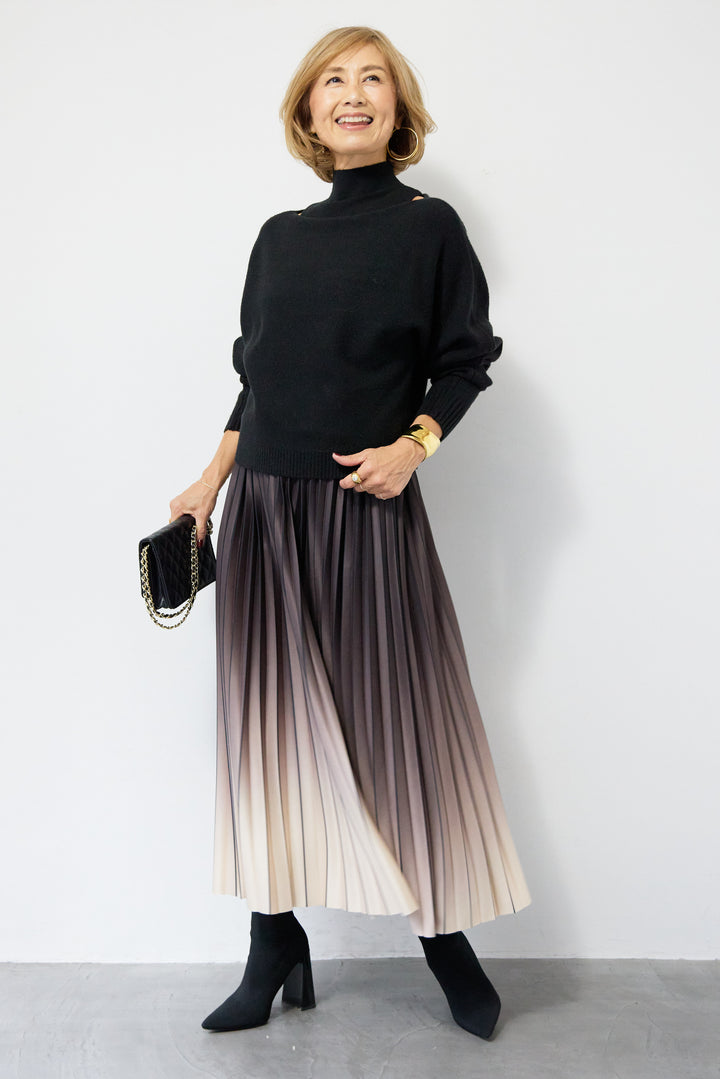 2WAYレイヤードニット