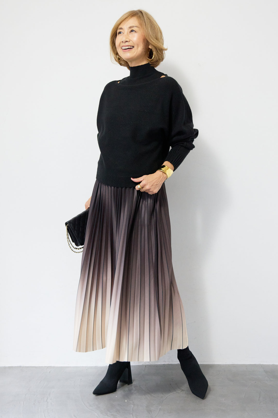 2WAYレイヤードニット