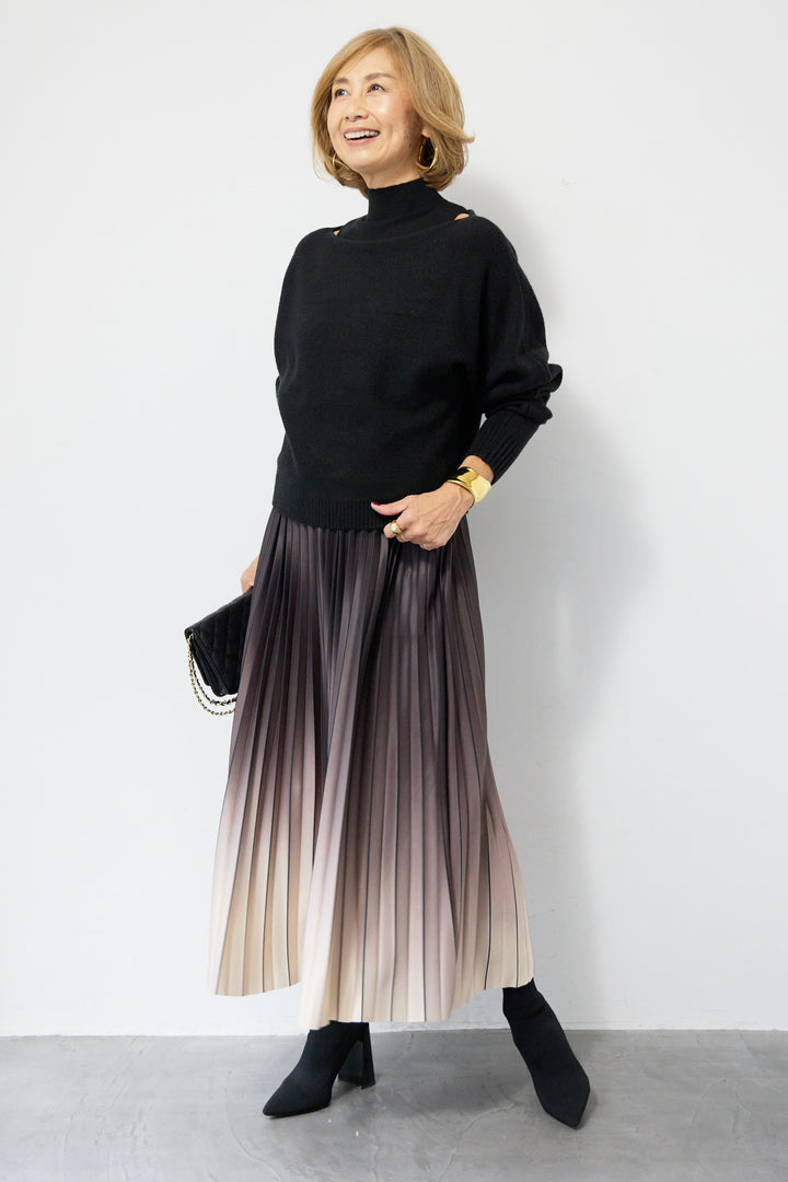 2WAYレイヤードニット