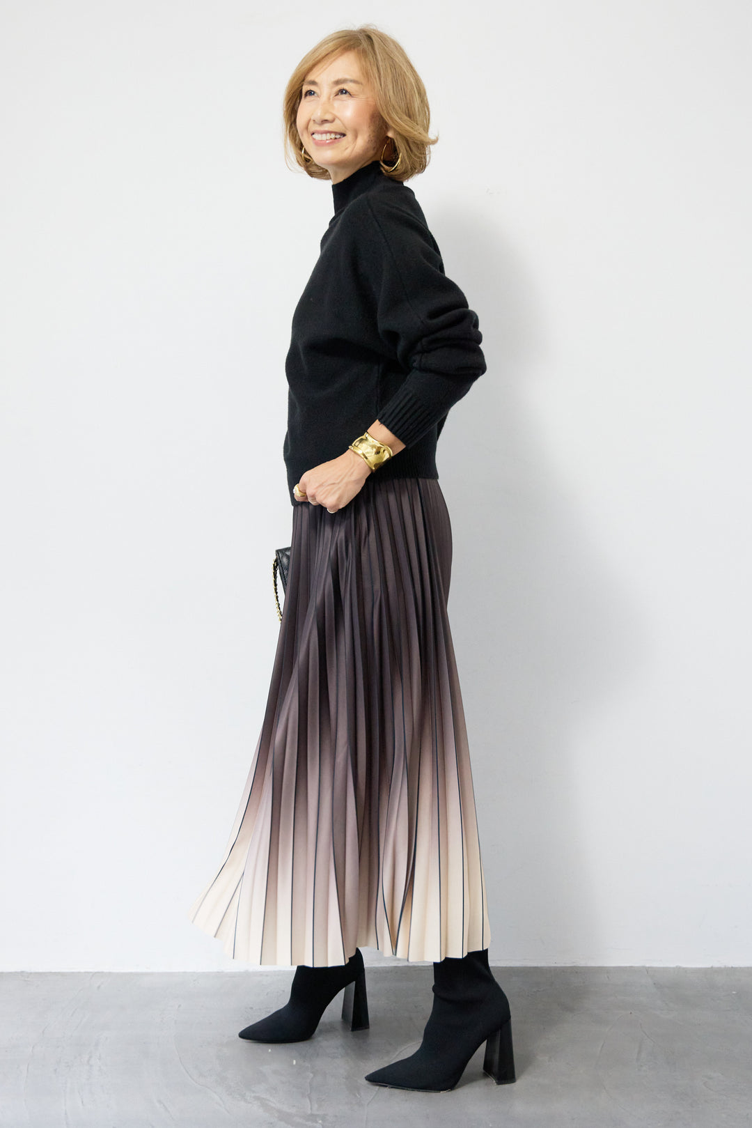 2WAYレイヤードニット