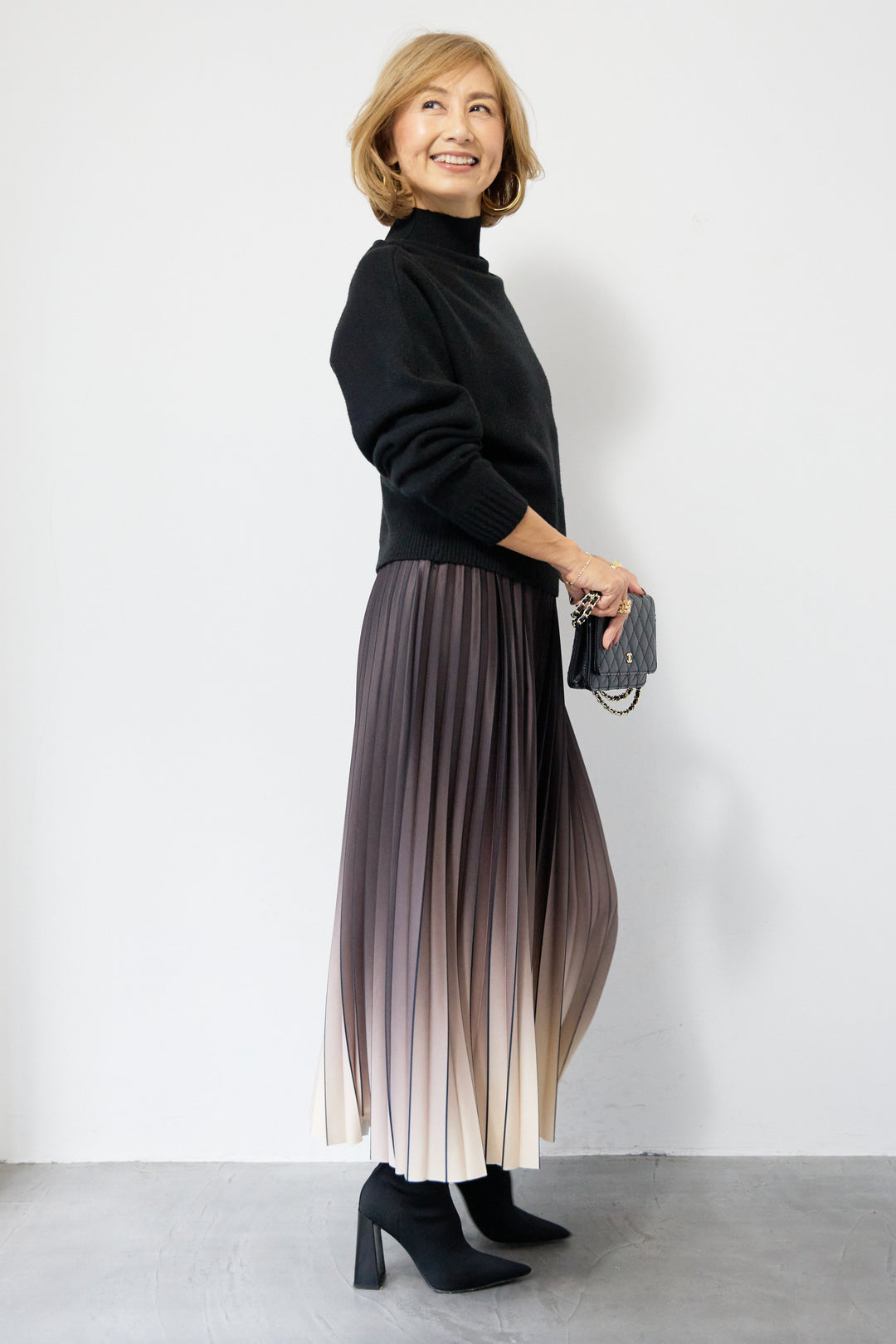 2WAYレイヤードニット