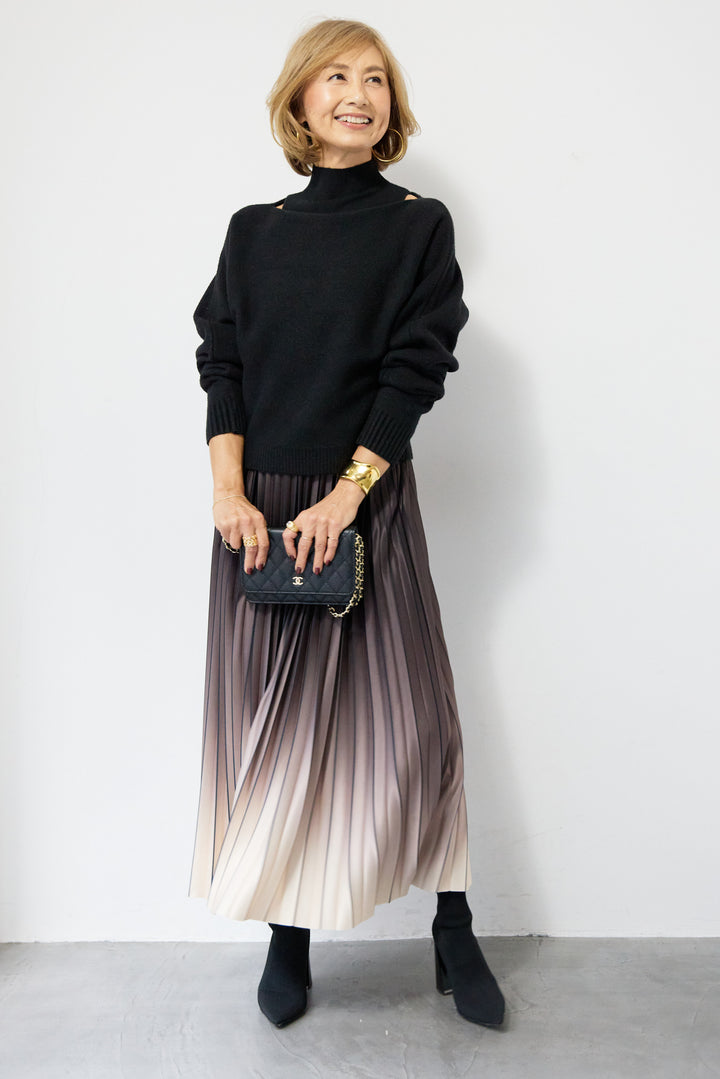 2WAYレイヤードニット