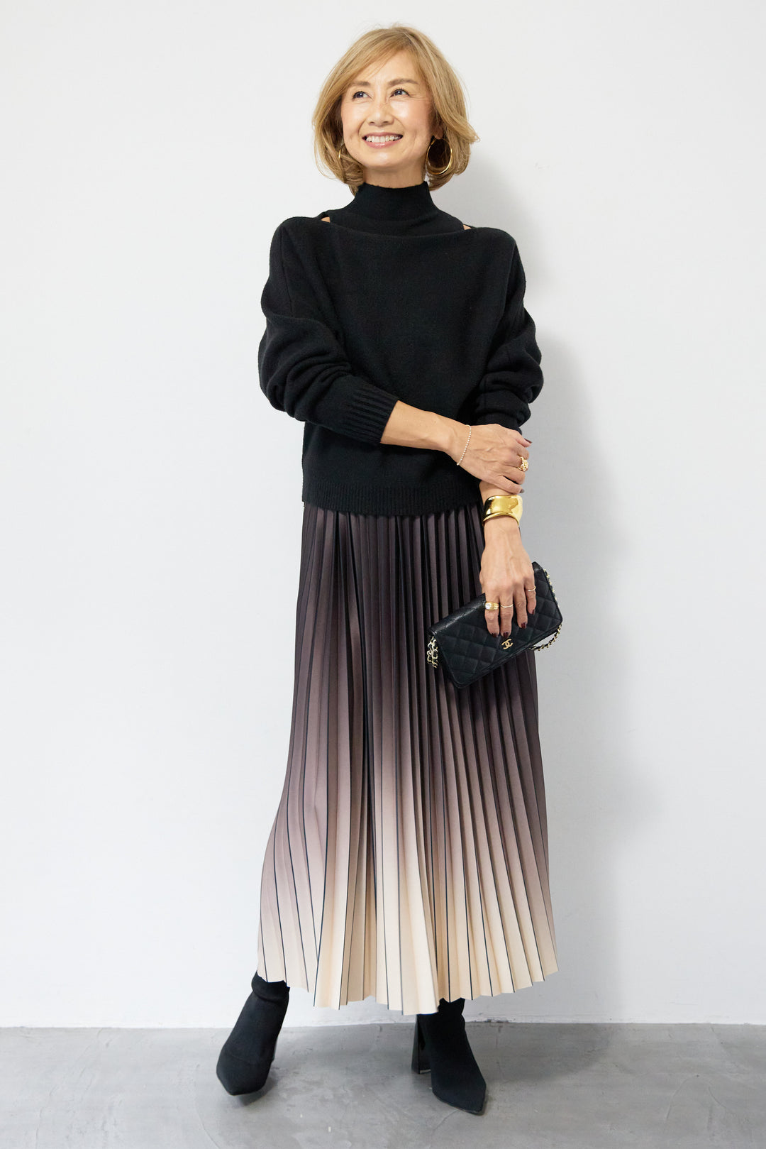 2WAYレイヤードニット