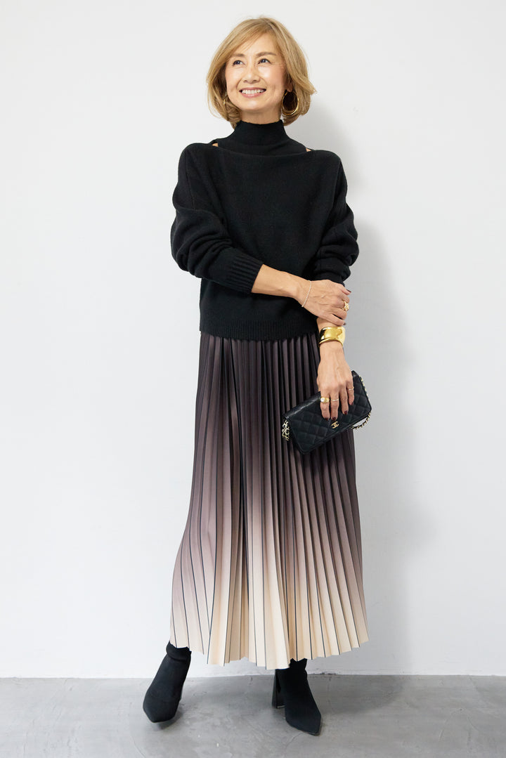 2WAYレイヤードニット