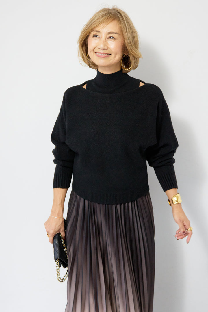 2WAYレイヤードニット