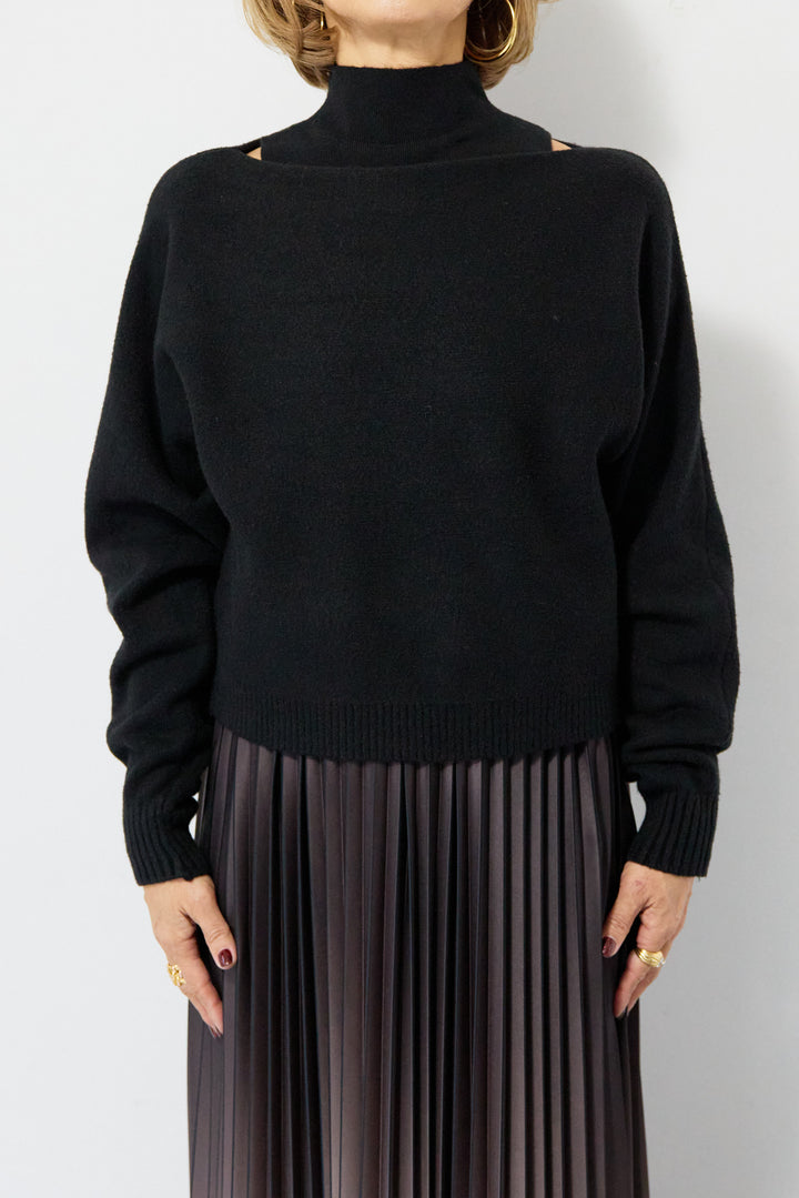 2WAYレイヤードニット