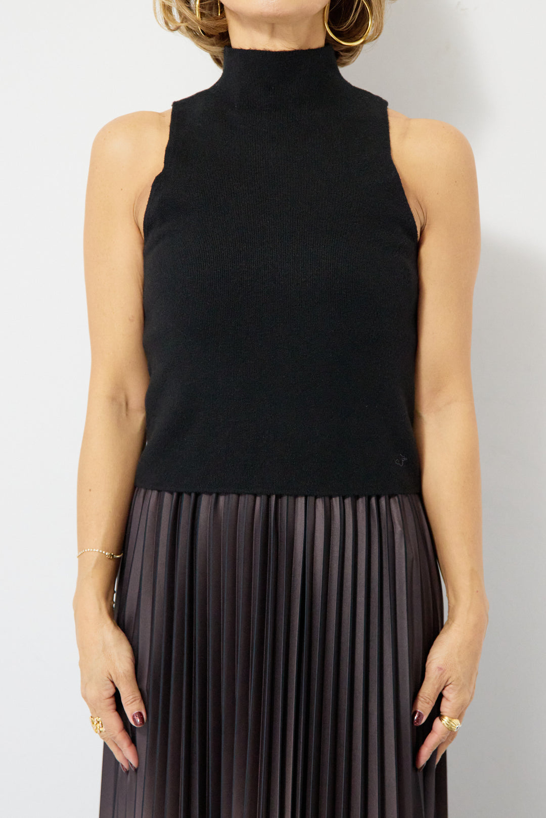 2WAYレイヤードニット