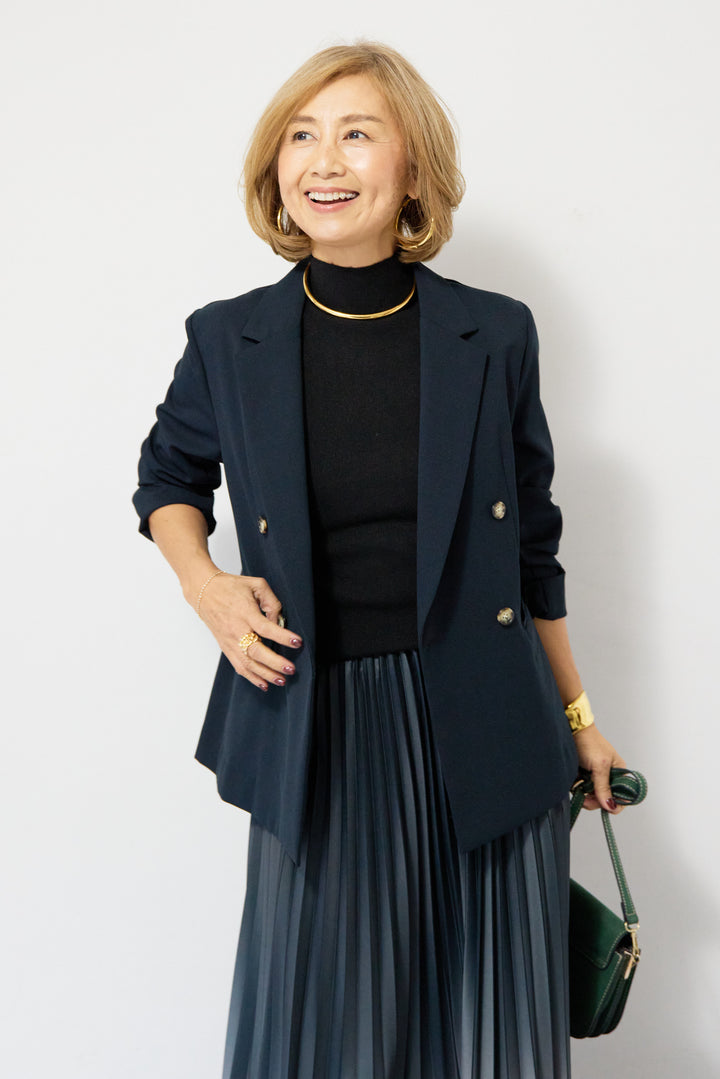 グラデーションロングプリーツスカート