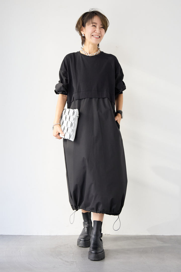 布帛切替カットワンピース