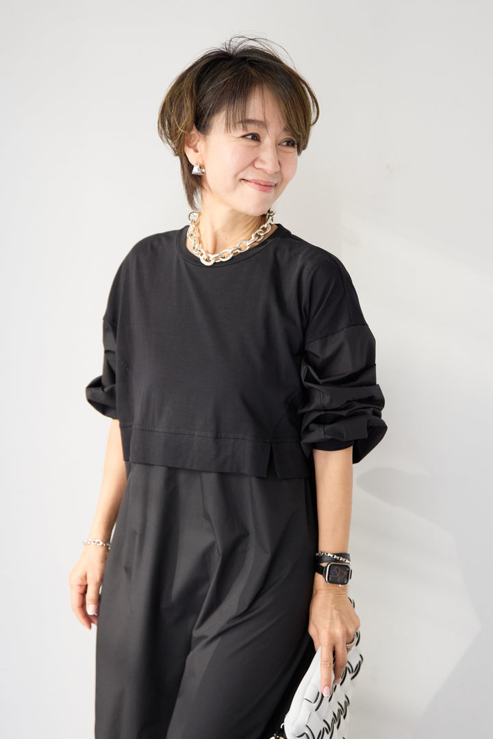 布帛切替カットワンピース