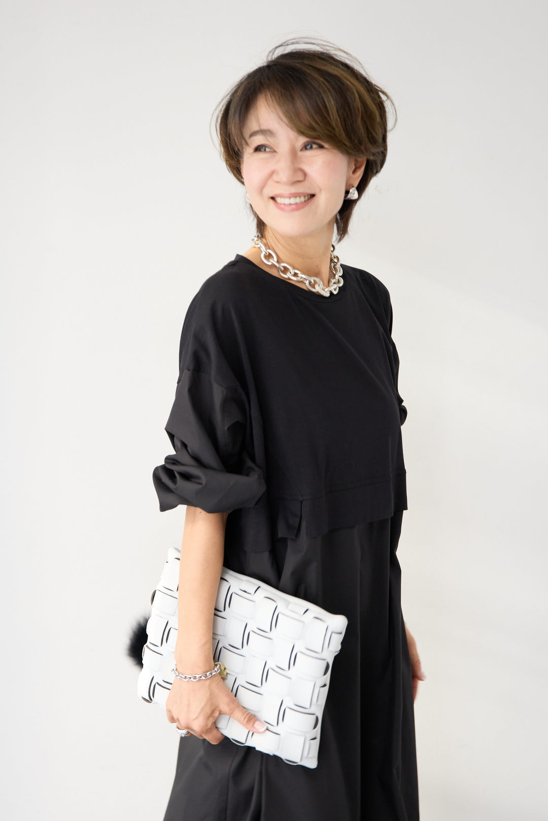 布帛切替カットワンピース