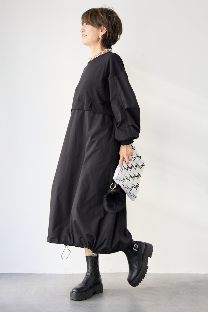 布帛切替カットワンピース