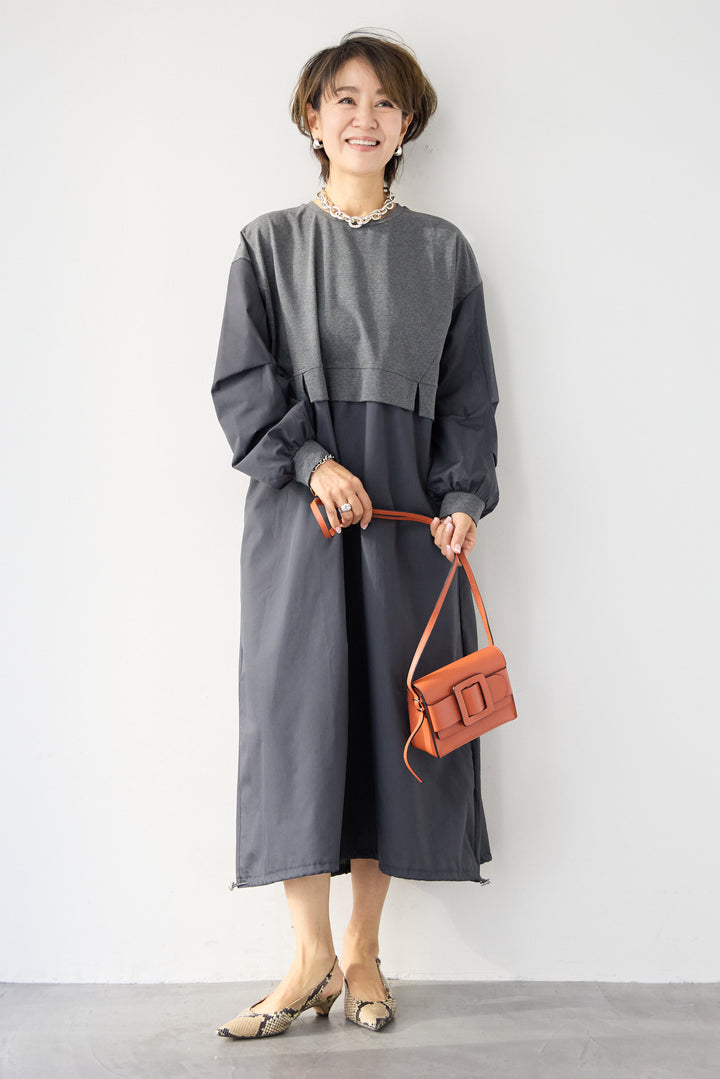 布帛切替カットワンピース