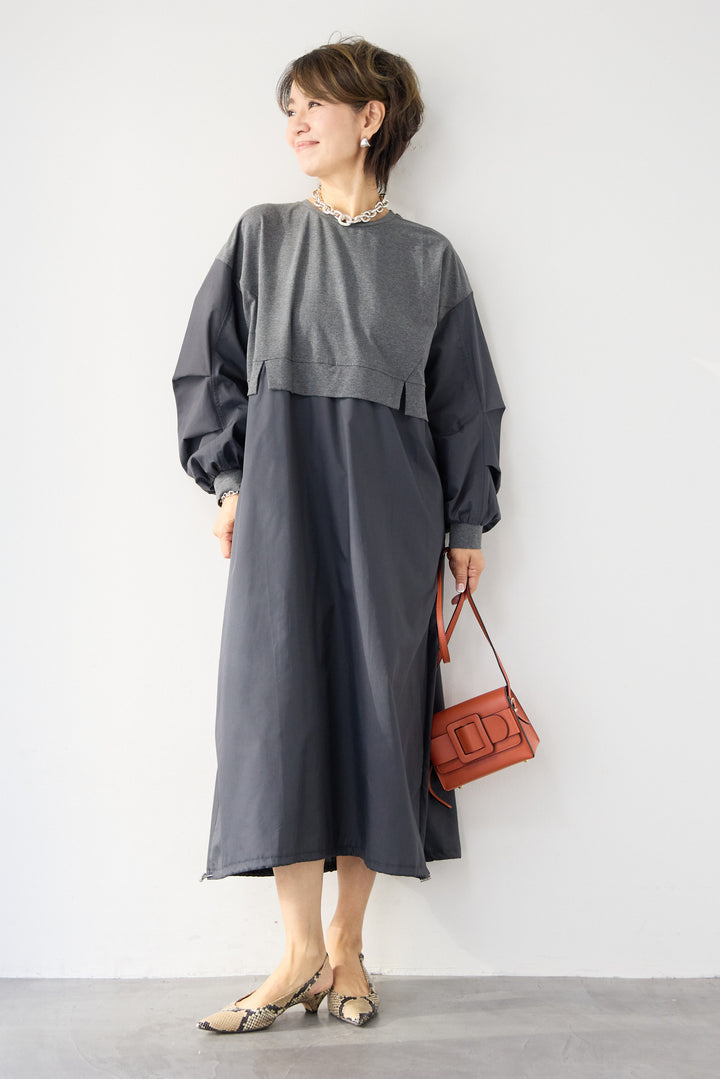 布帛切替カットワンピース