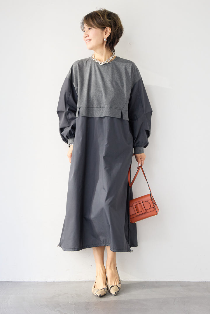 布帛切替カットワンピース