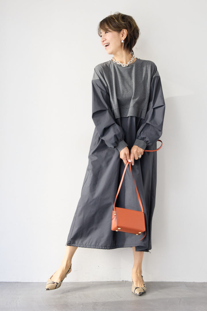 布帛切替カットワンピース