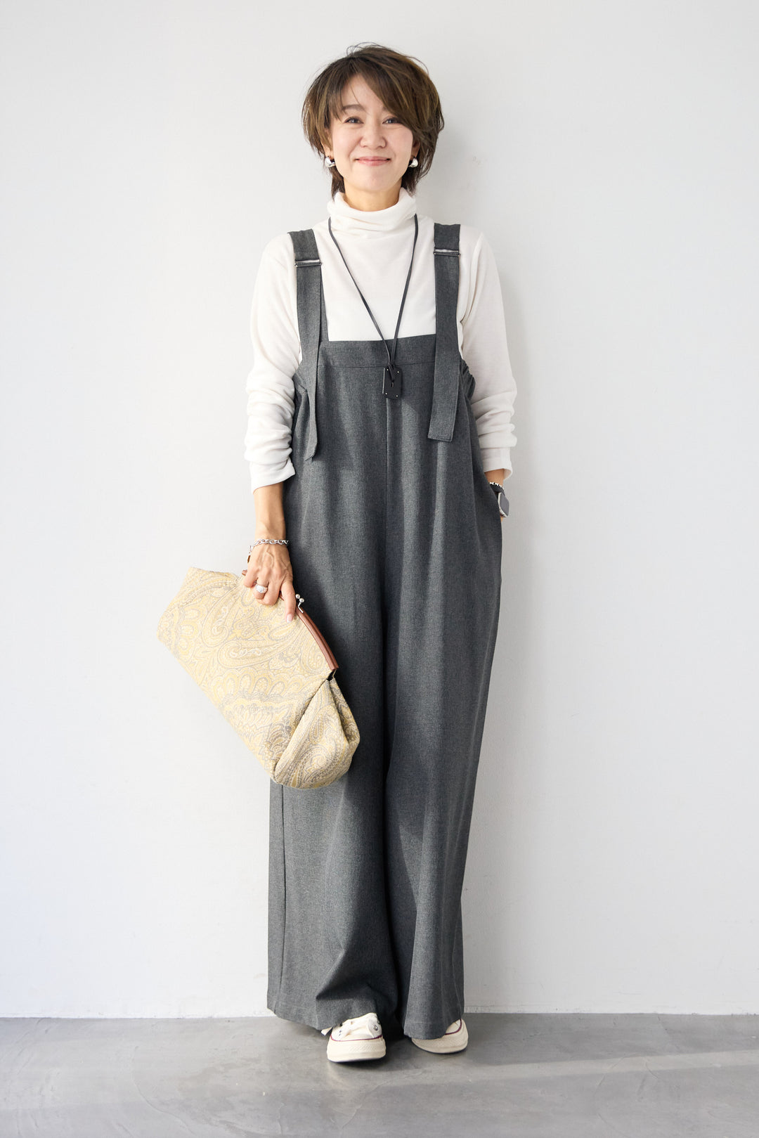 ストレッチ2WAYサロペット