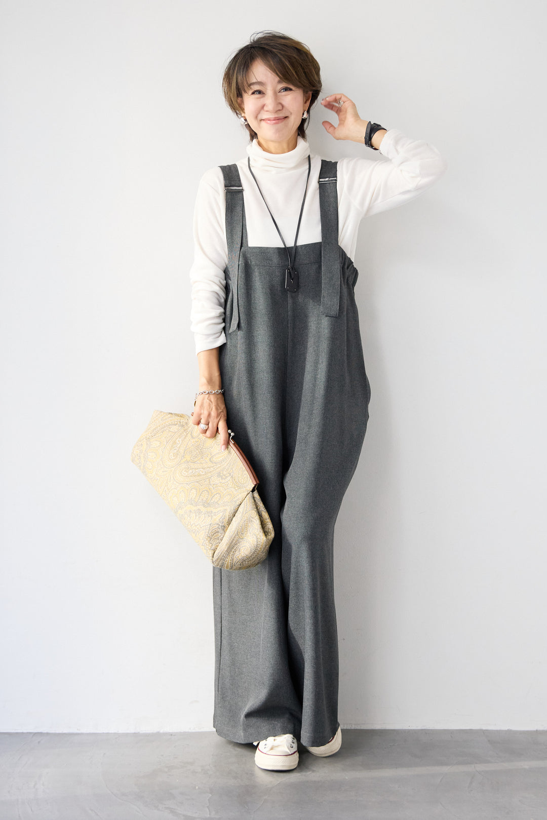 ストレッチ2WAYサロペット