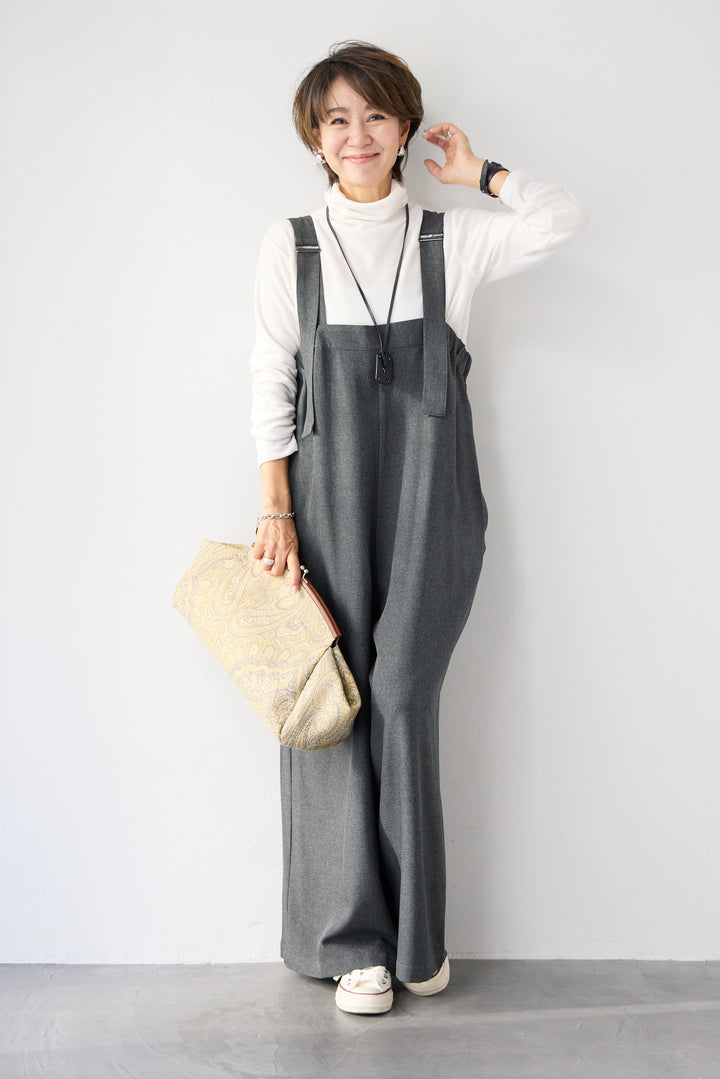 ストレッチ2WAYサロペット