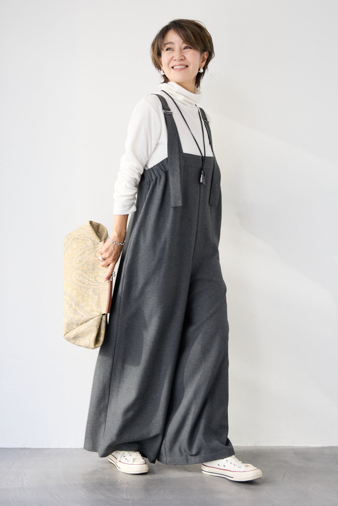 ストレッチ2WAYサロペット