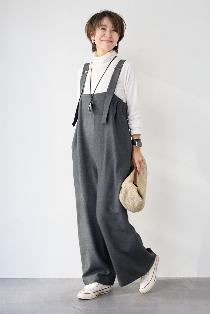 ストレッチ2WAYサロペット