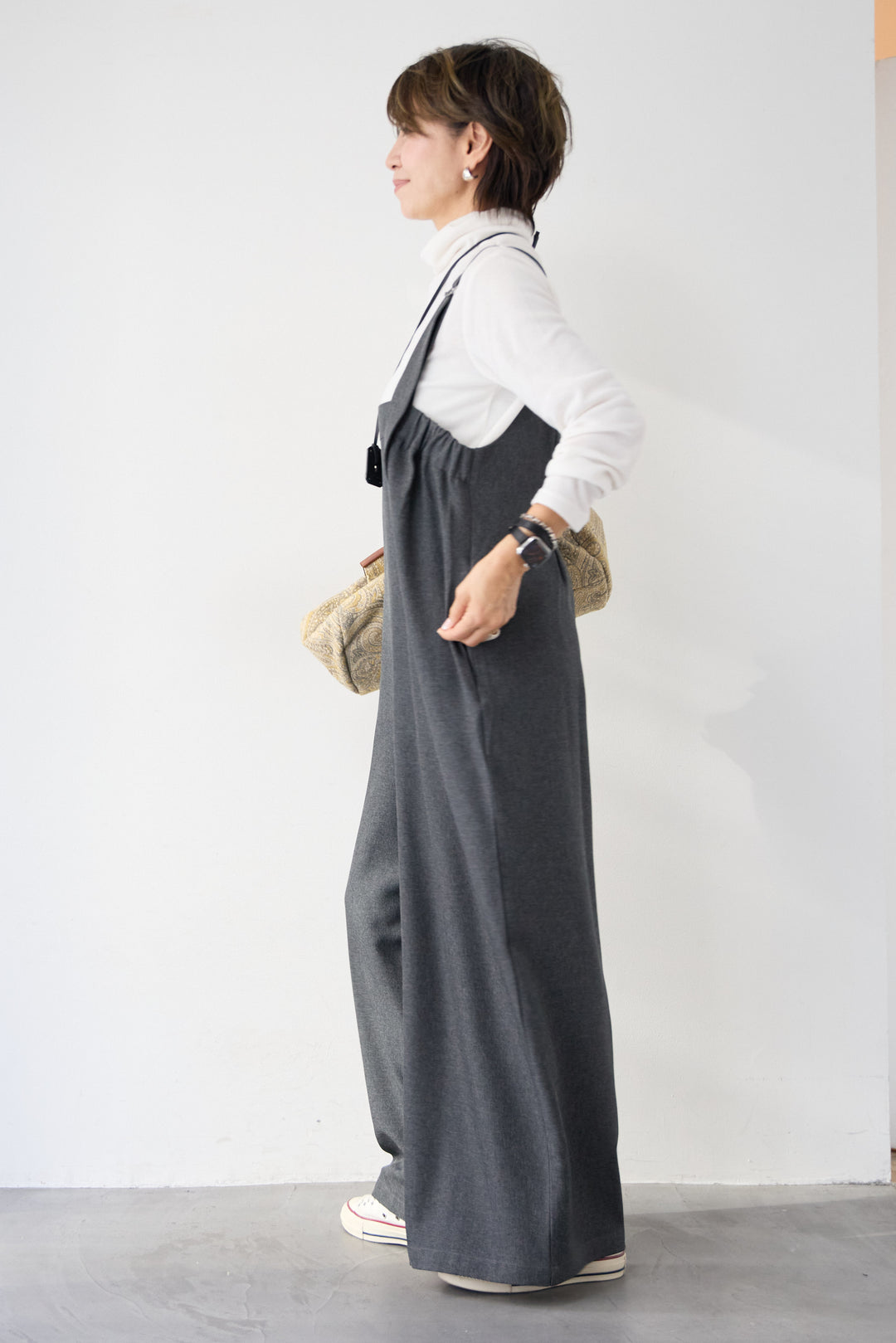 ストレッチ2WAYサロペット