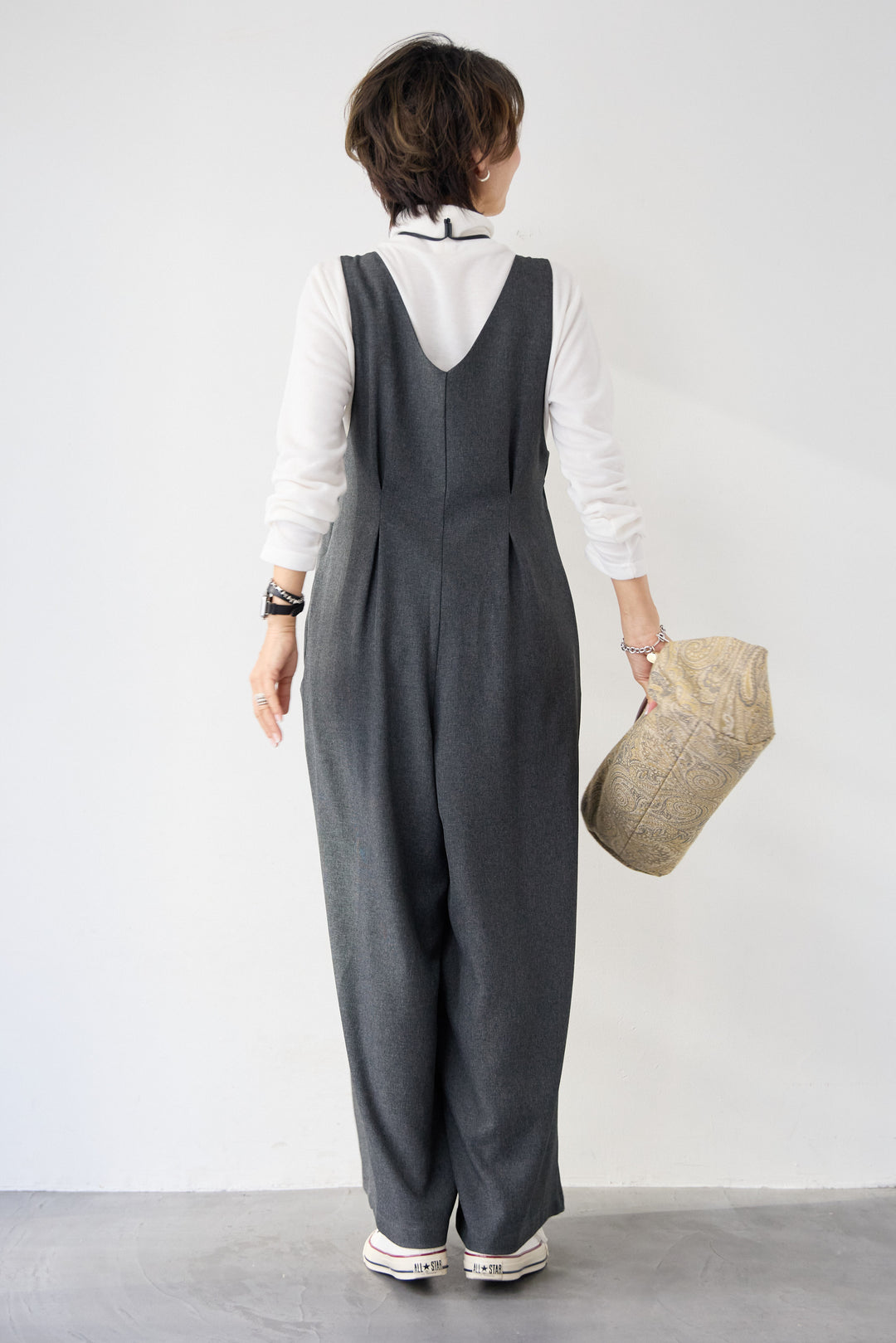 ストレッチ2WAYサロペット