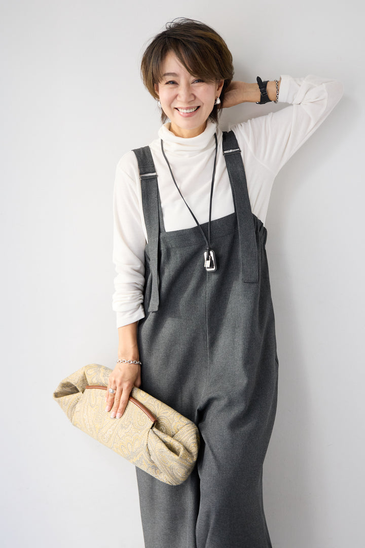 ストレッチ2WAYサロペット