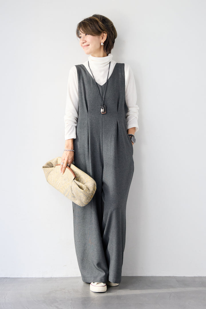 ストレッチ2WAYサロペット