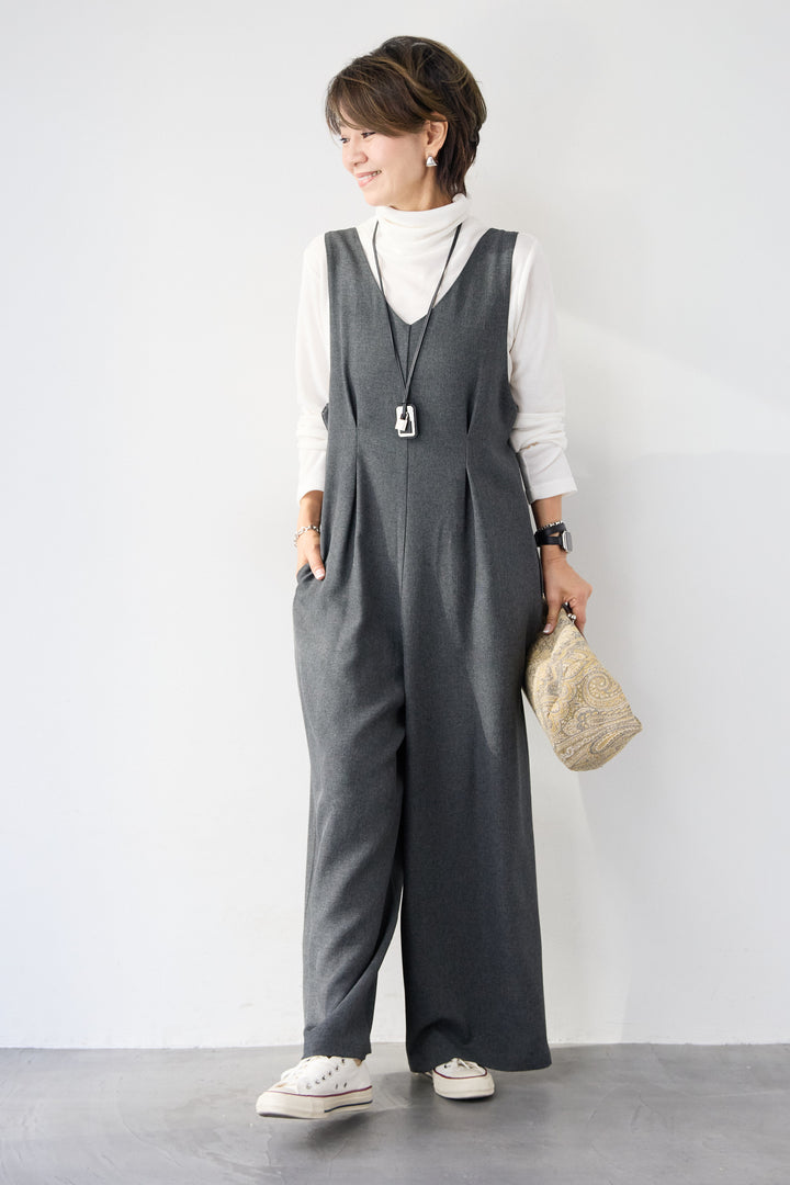 ストレッチ2WAYサロペット