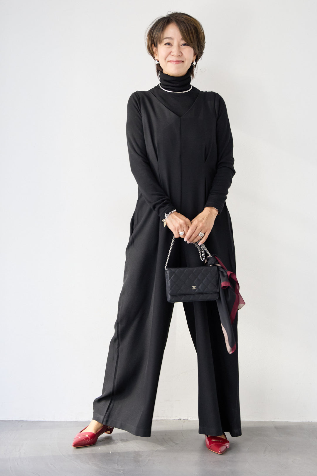 ストレッチ2WAYサロペット