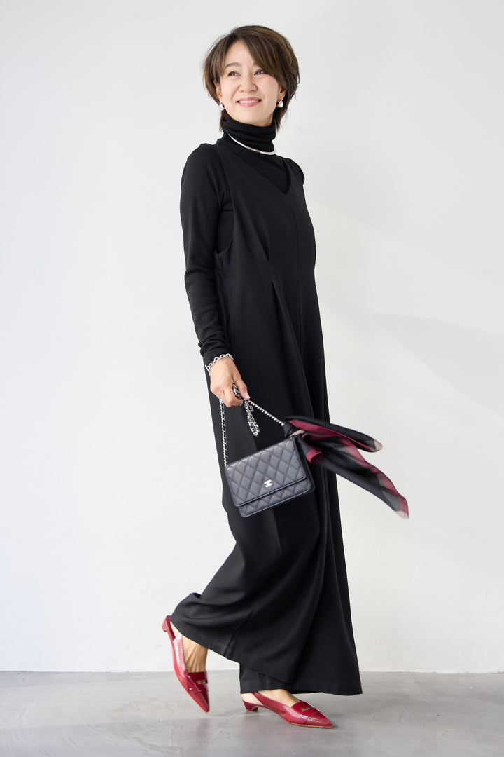 ストレッチ2WAYサロペット