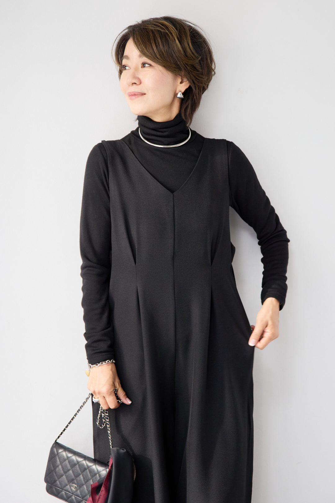 ストレッチ2WAYサロペット