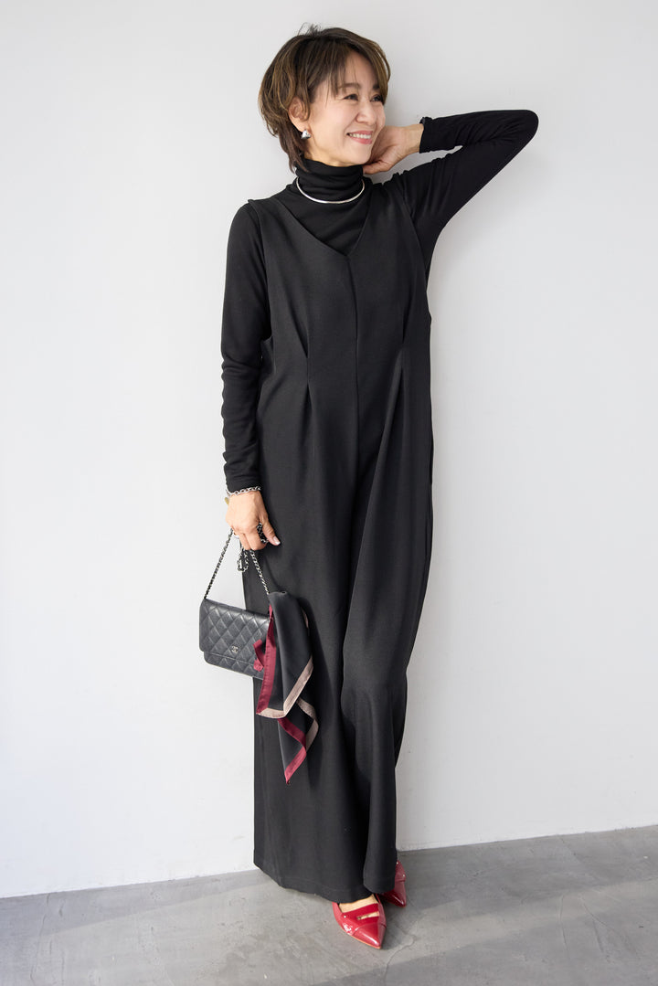 ストレッチ2WAYサロペット