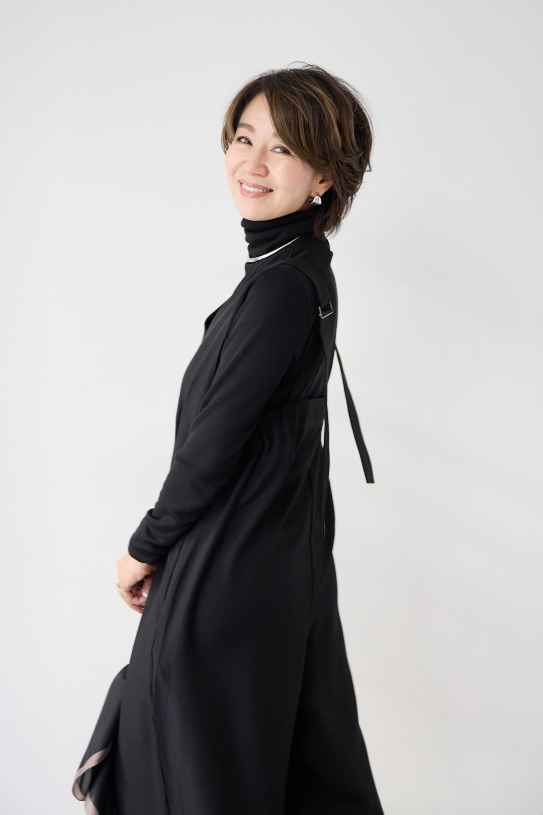 ストレッチ2WAYサロペット