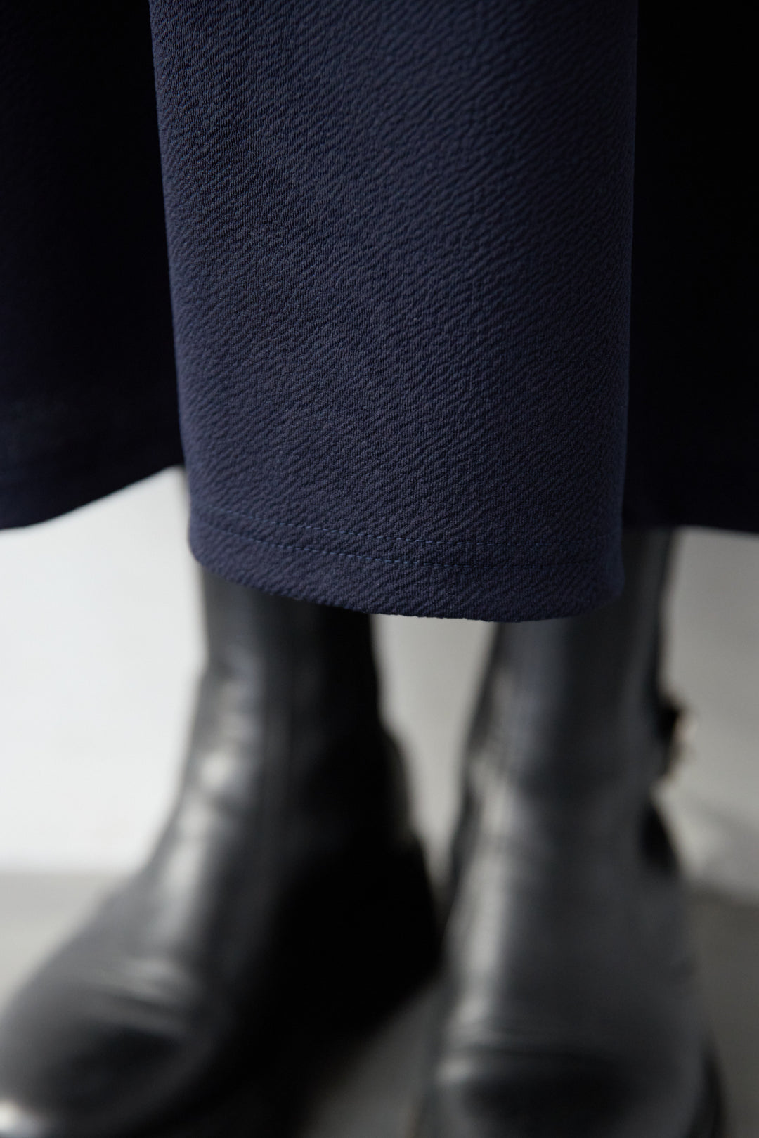 ストライプボリュームスリーブ カットワンピース