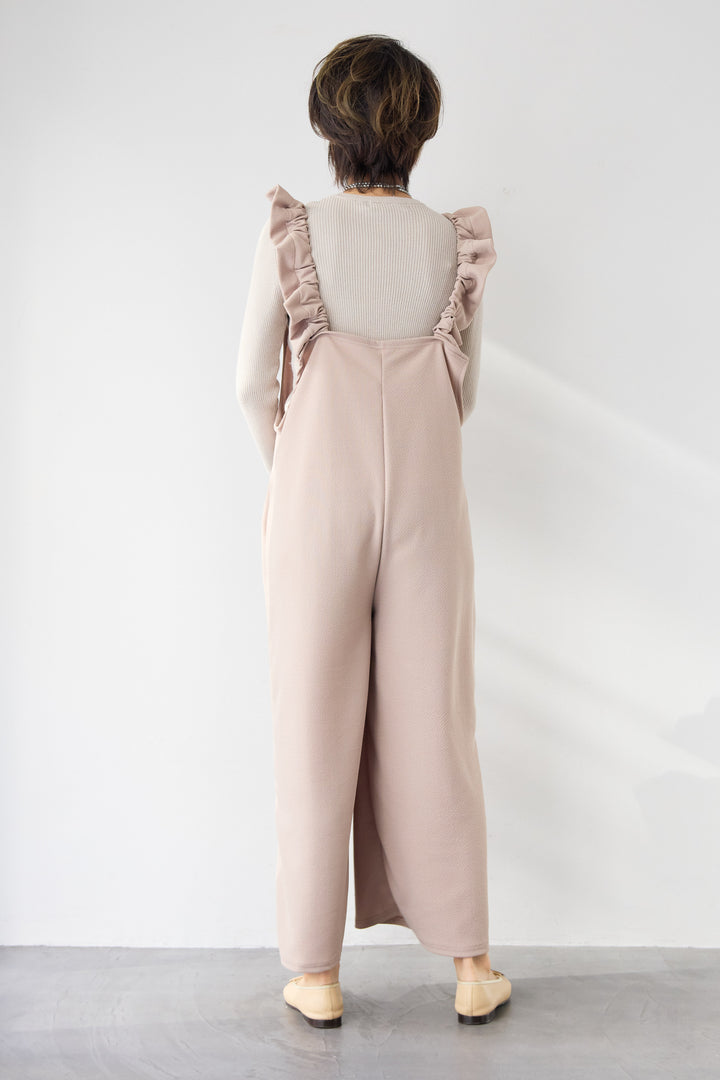 フリルショルダーオールインワン