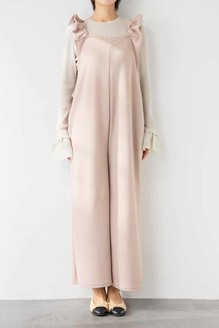 フリルショルダーオールインワン