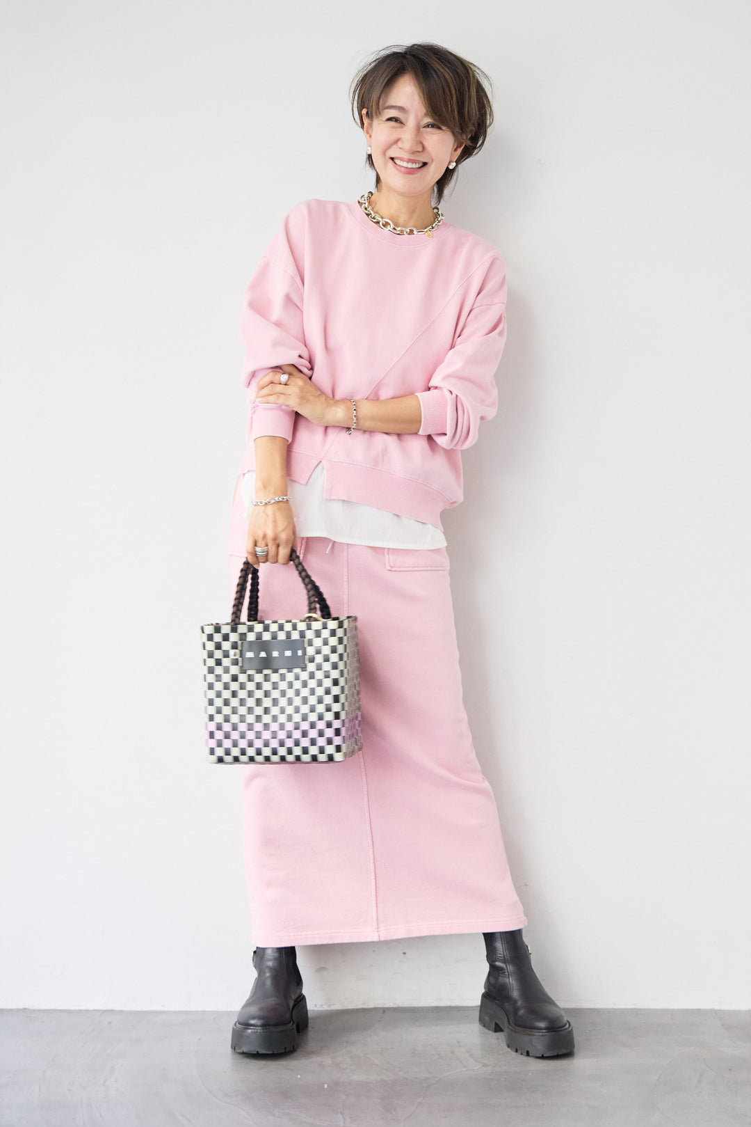 ピグメントスウェットスカート